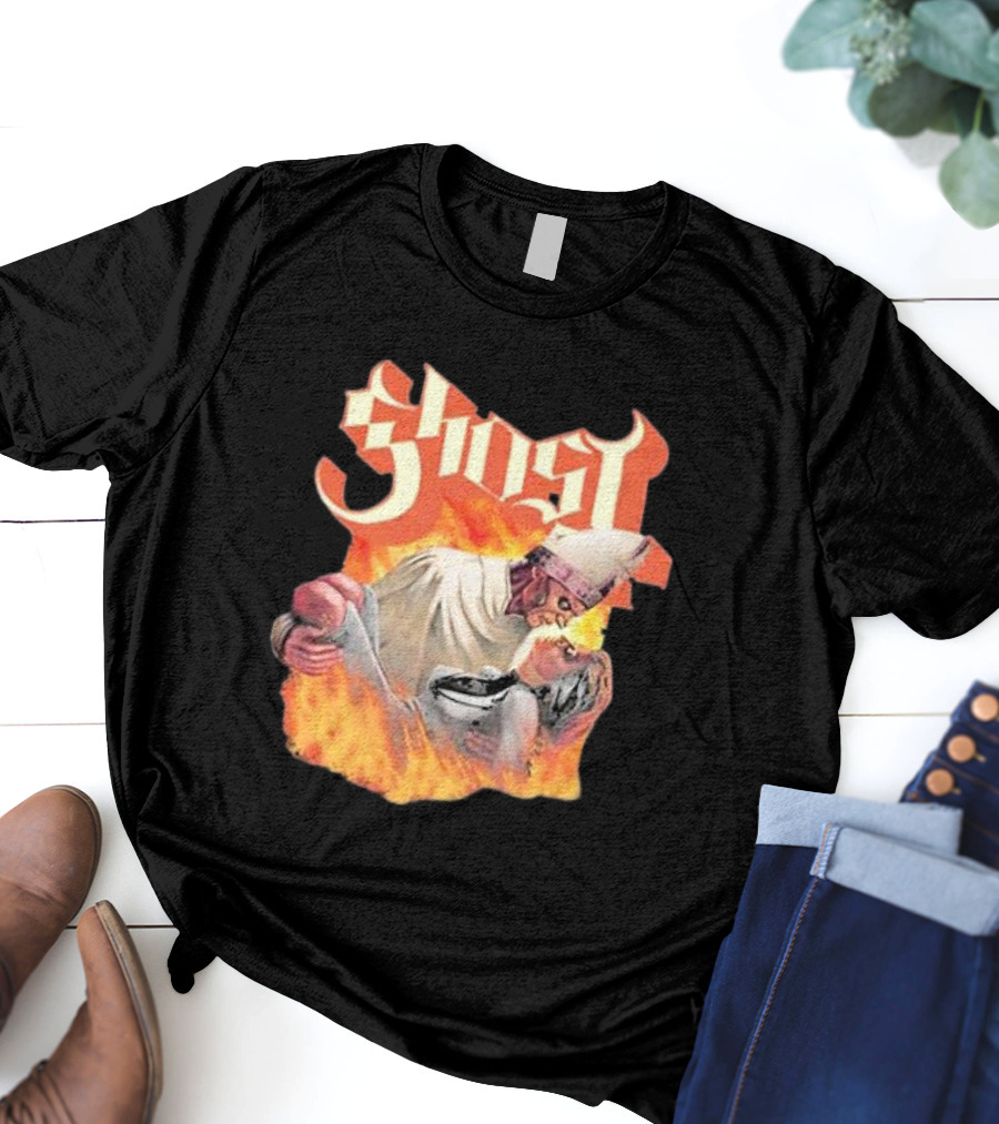 Ghost Nihil Embracing Flames T-Shirt