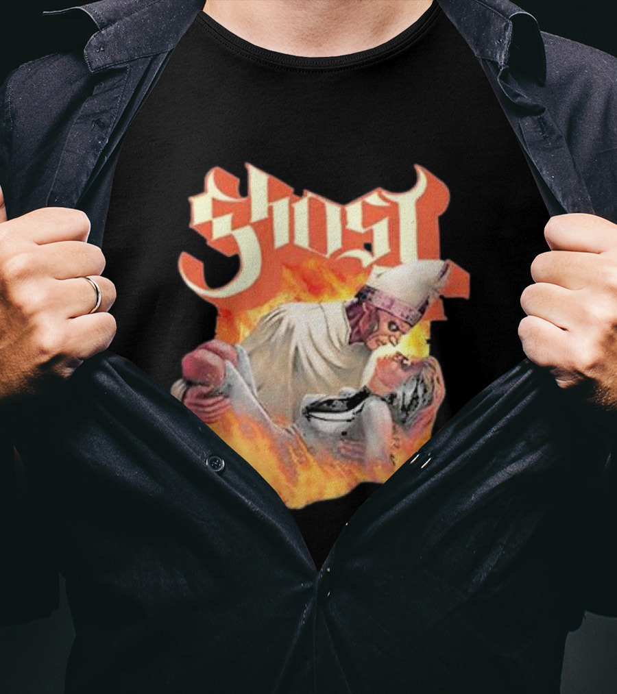 Ghost Nihil Embracing Flames T-Shirt