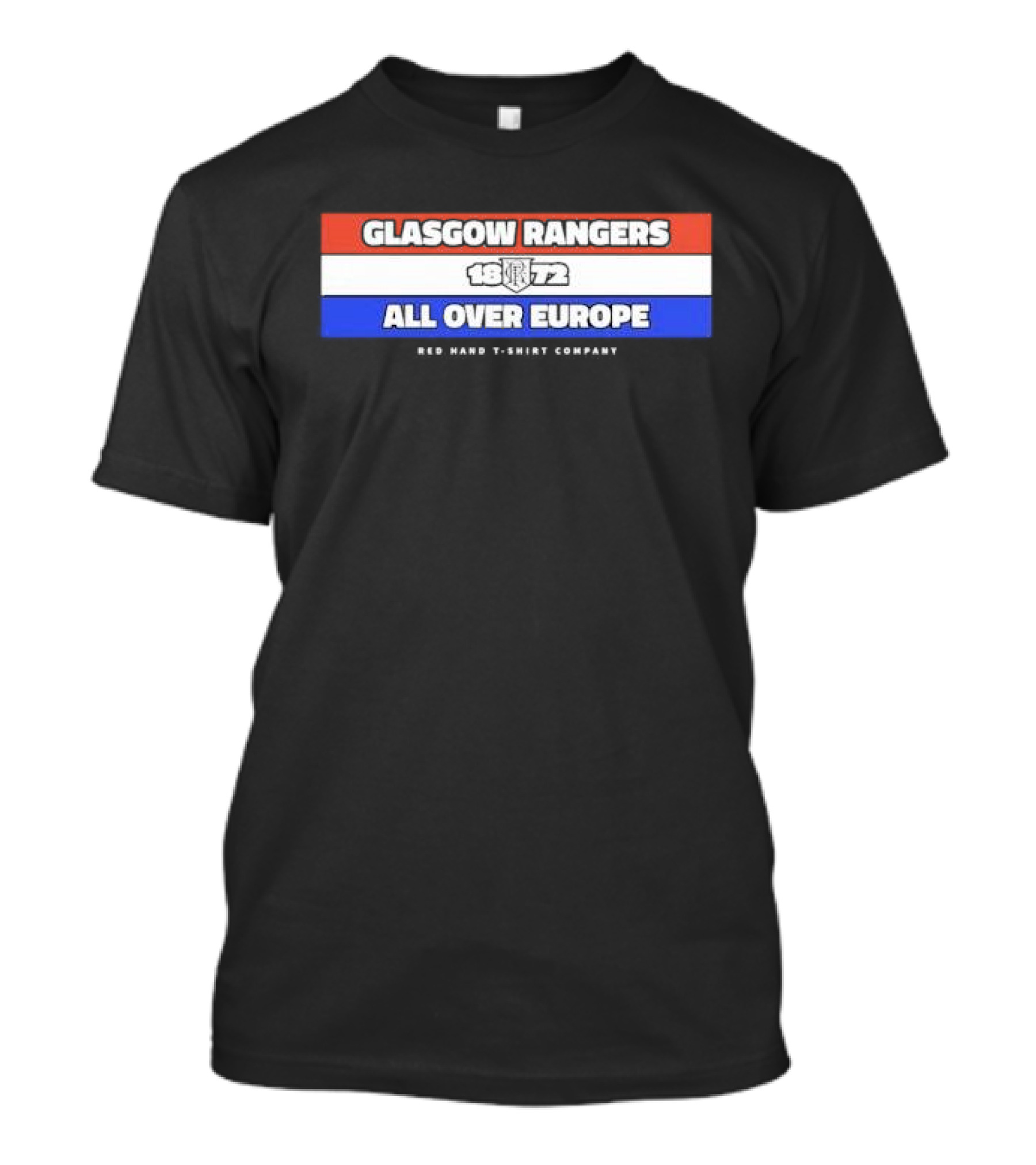 Glasgow Rangers 1872 All Over Europe Red Hand T-Shirt Company T-Shirt
