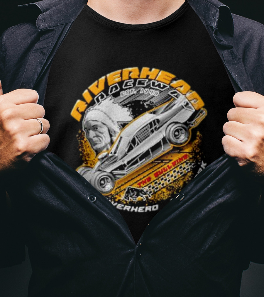 Riverhead Raceway Car Graphic Est 1940 Riverhead New York T-Shirt