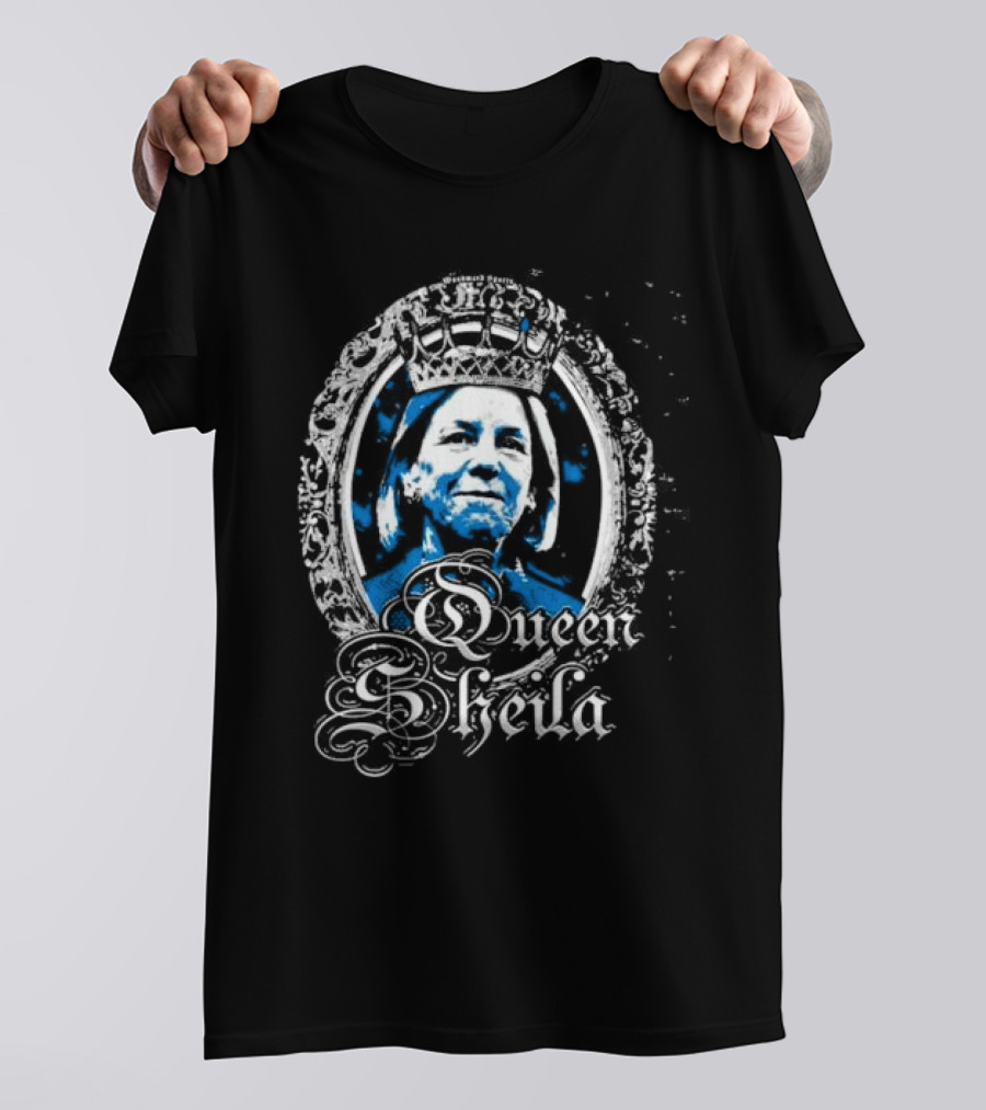 Queen Sheila Regal Portrait Crowned With Ornate Frame T-Shirt