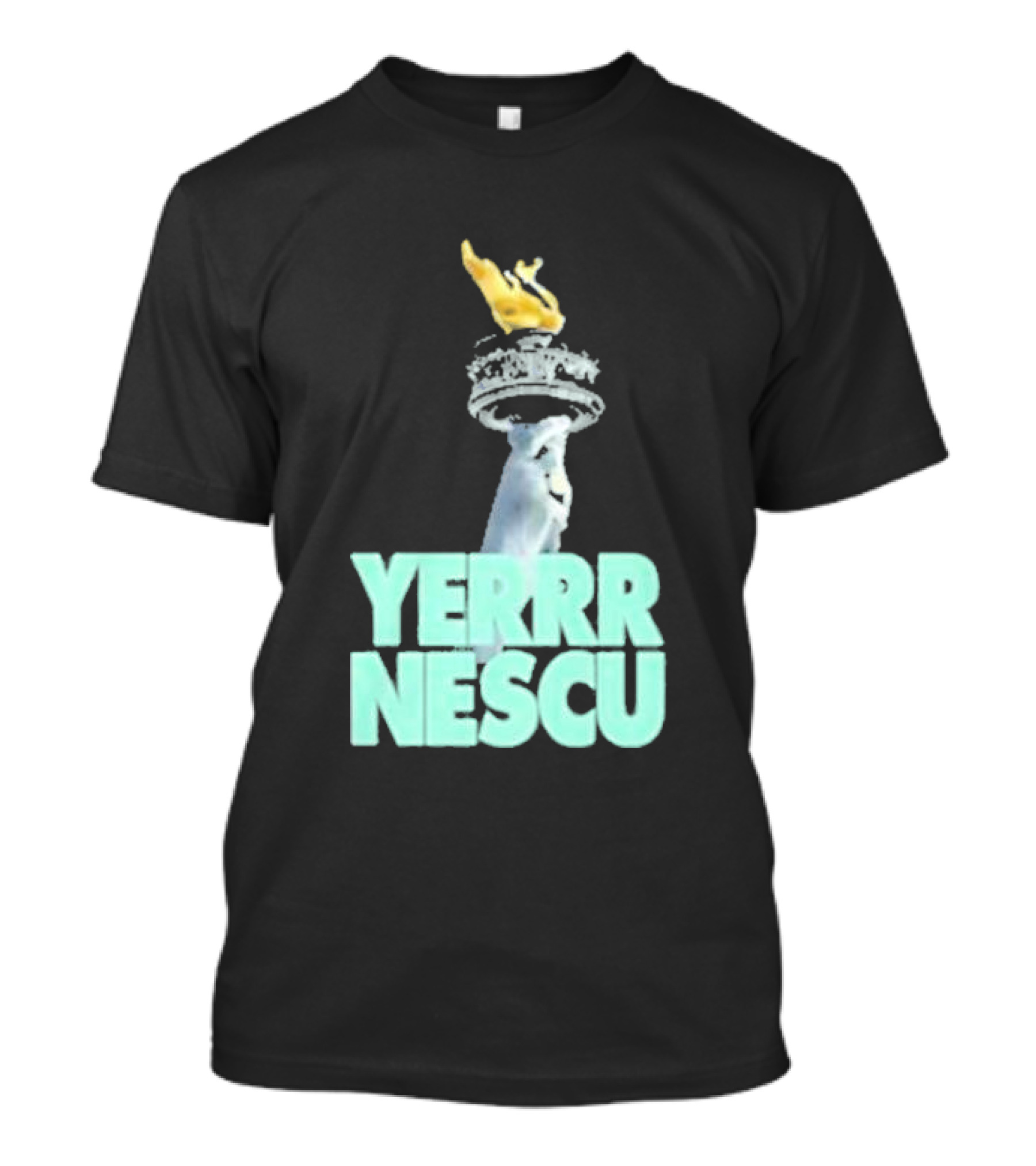 Sabrina Rocking The YERRR NESCU Statue Of Liberty Torch Flame T-Shirt