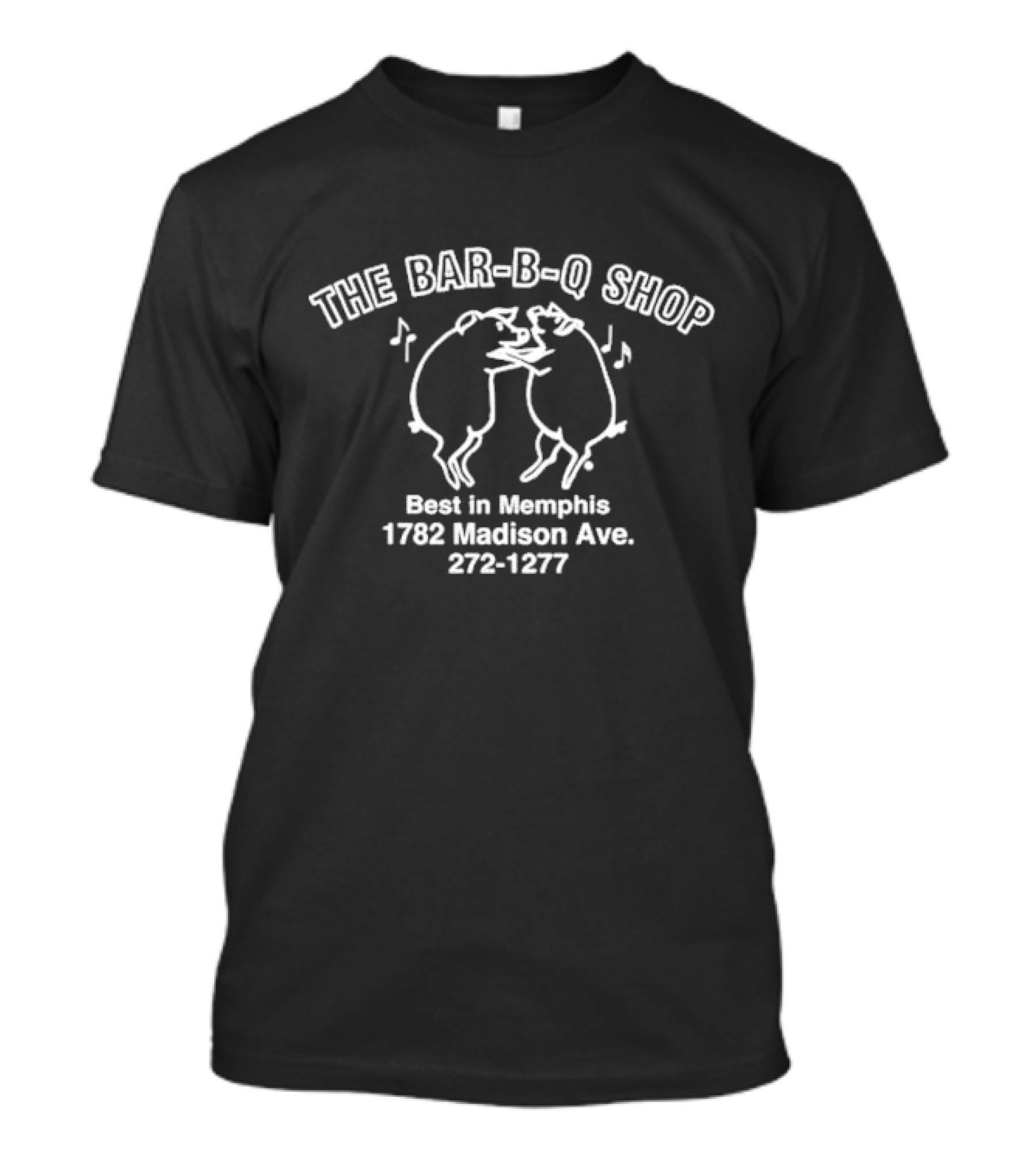 The Bar-B-Q Shop Best In Memphis 1782 Madison Ave Dancing Pigs T-Shirt
