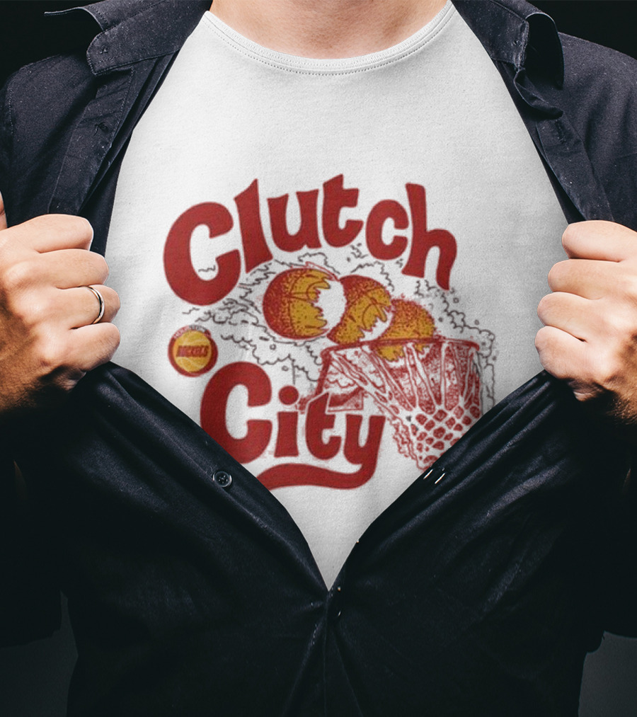 Houston Rockets Clutch City Nostalgia Burst Basketball Net T-Shirt