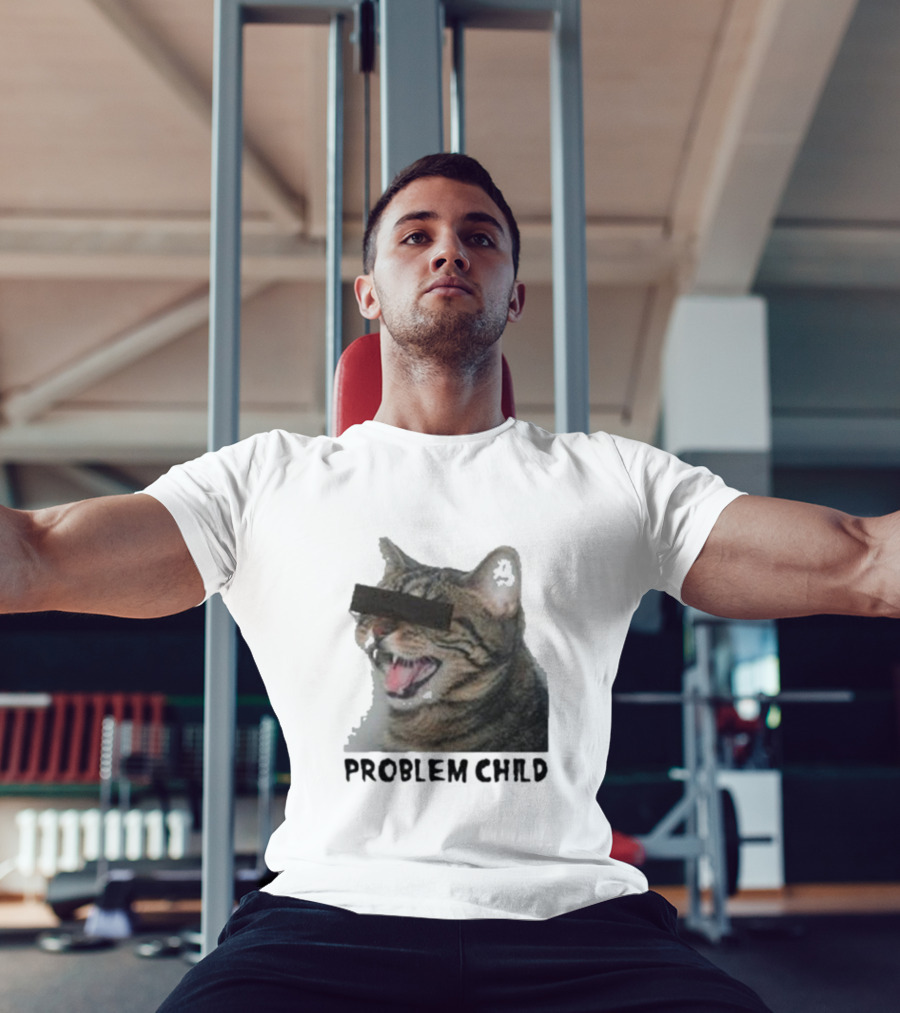 PROBLEM CHILD Cat Meme Censored Face T-Shirt