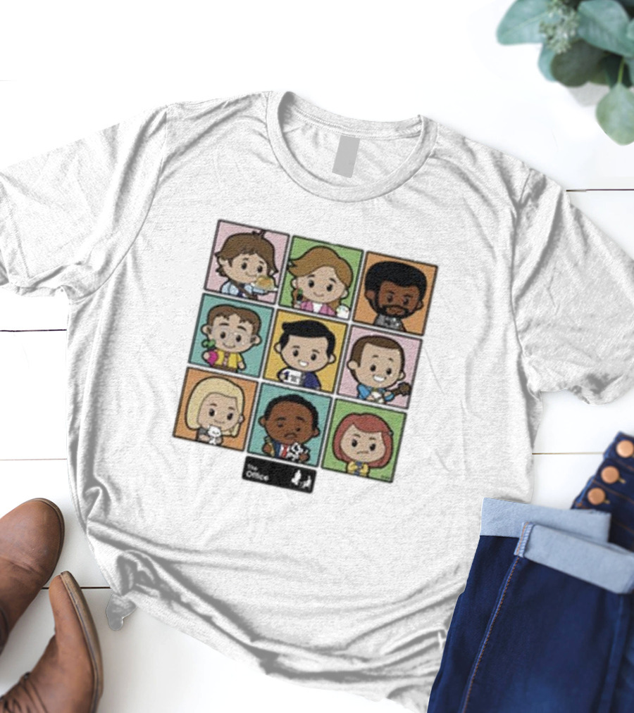 The Office Characters Cartoon Grid Toddler T-Shirt