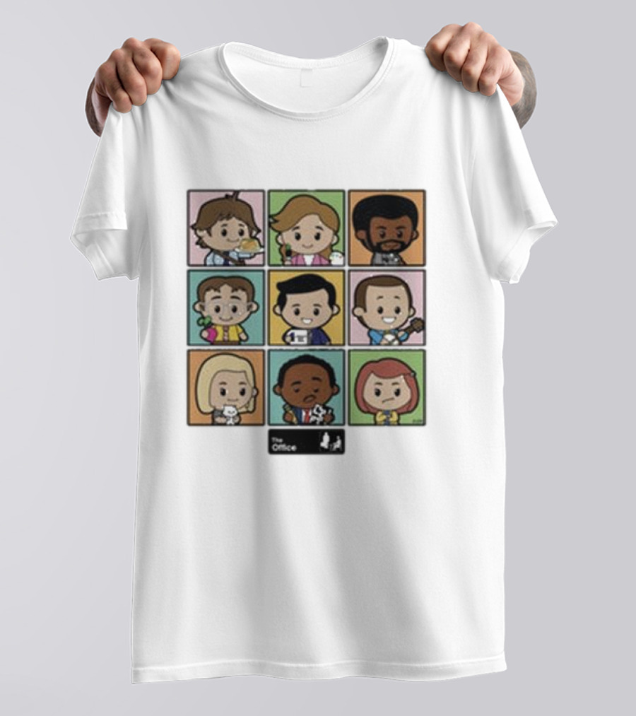 The Office Characters Cartoon Grid Toddler T-Shirt