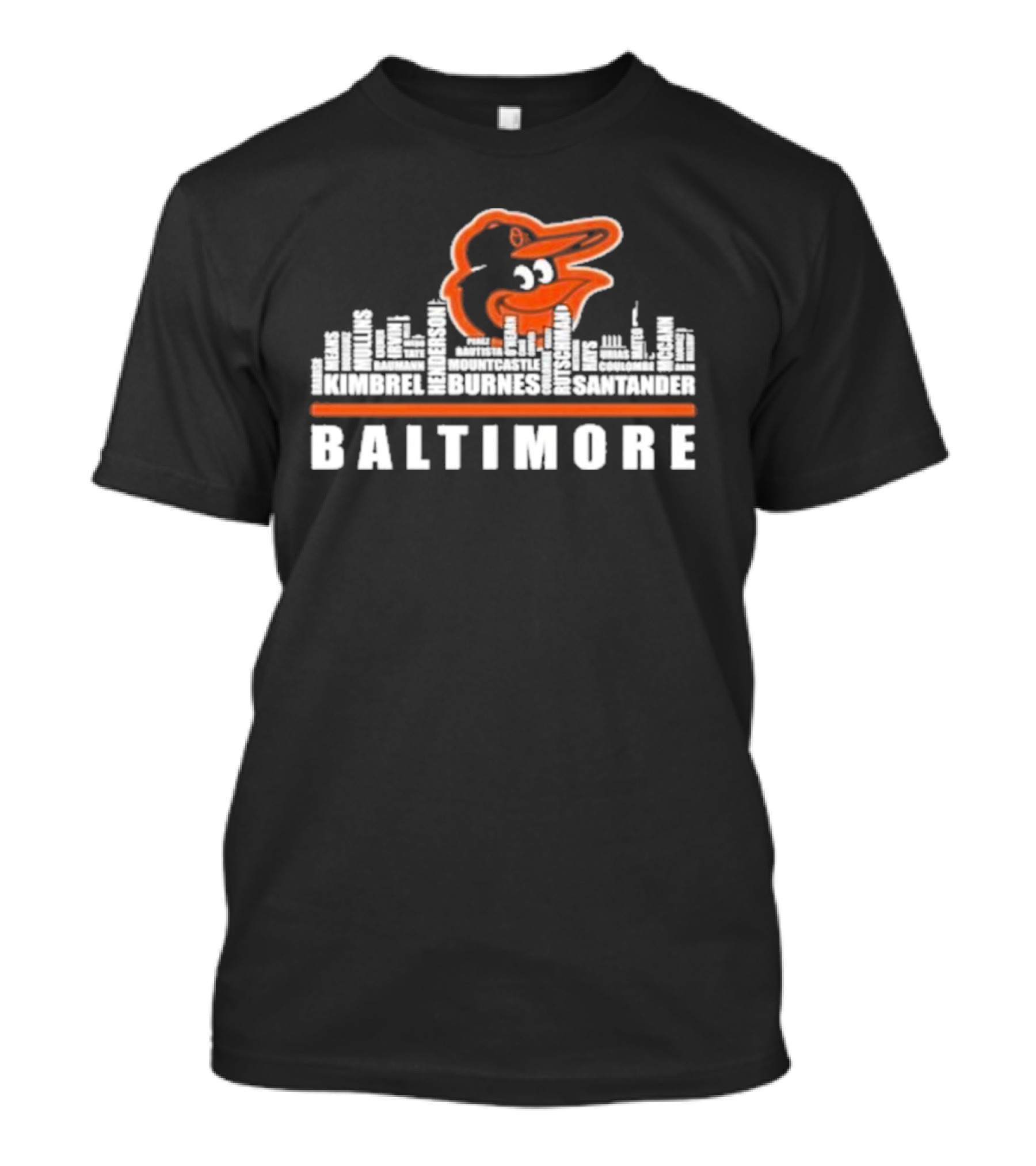 Baltimore Orioles Player Names Kimbrel Henderson Burnes Mountcastle Santander T-Shirt
