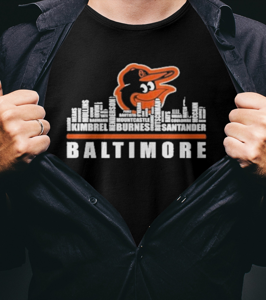 Baltimore Orioles Player Names Kimbrel Henderson Burnes Mountcastle Santander T-Shirt