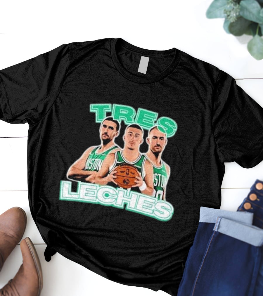 Boston Celtics Tres Leches Basketball Trio T-Shirt