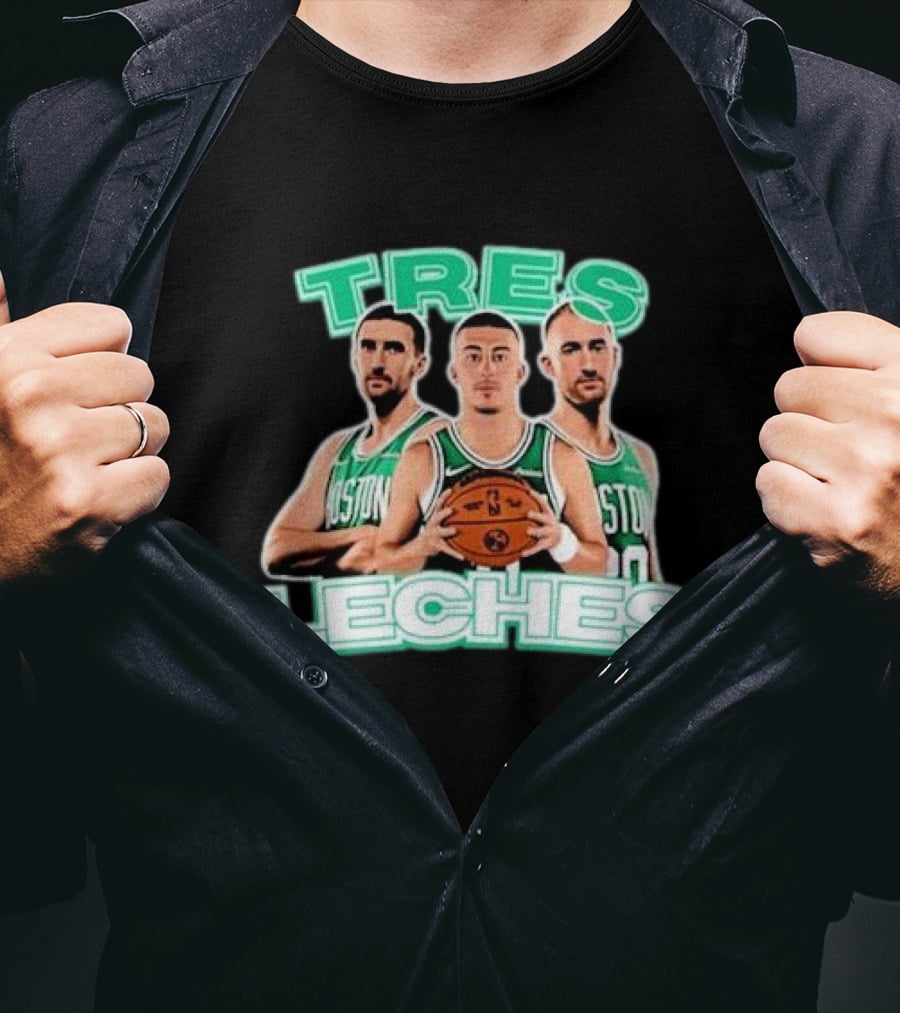 Boston Celtics Tres Leches Basketball Trio T-Shirt
