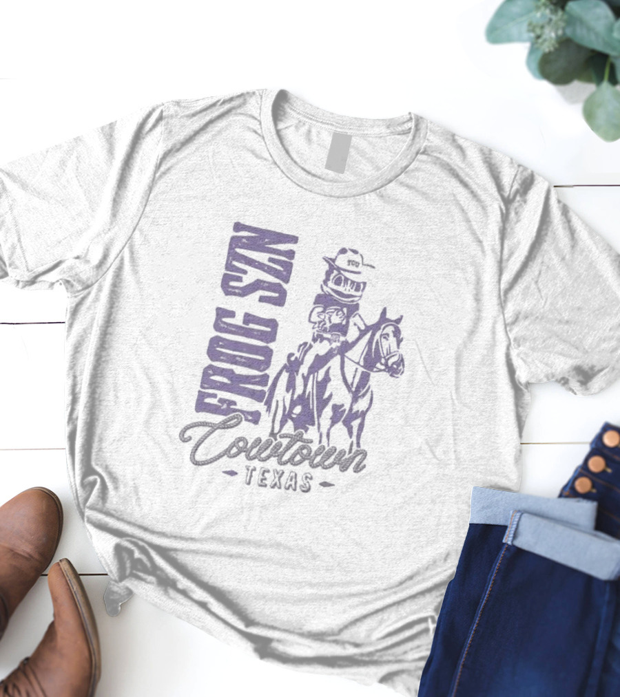 Frog Szn Cowtown Texas TCU Rider T-Shirt