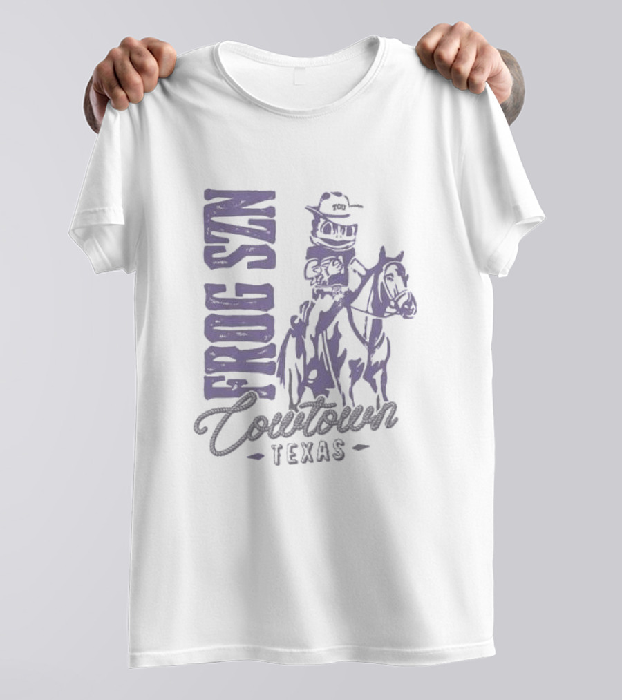 Frog Szn Cowtown Texas TCU Rider T-Shirt