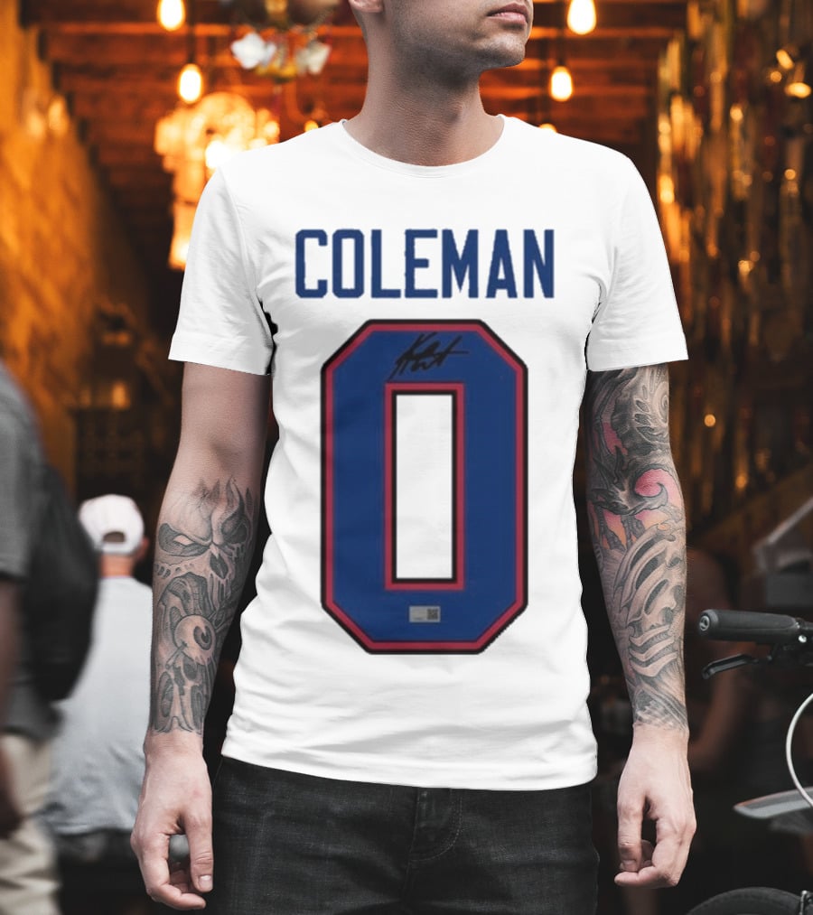 Coleman 0 Autograph Keon Coleman T-Shirt
