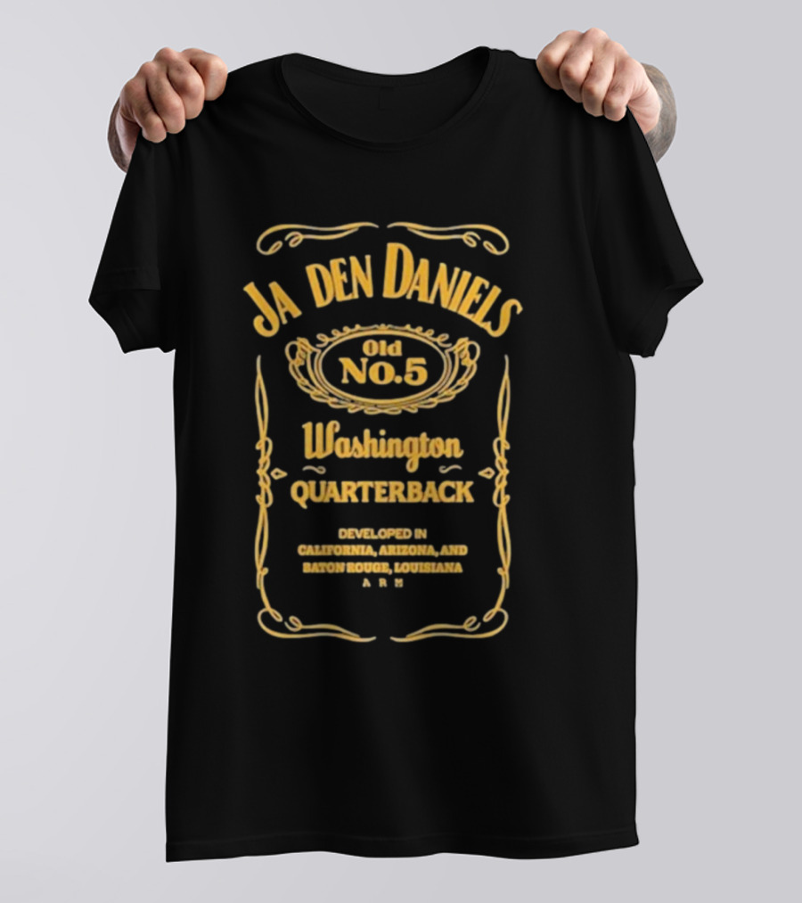 Ja Den Daniels Old No.5 Washington Quarterback Developed In California Arizona And Baton Rouge Louisiana ARM T-Shirt