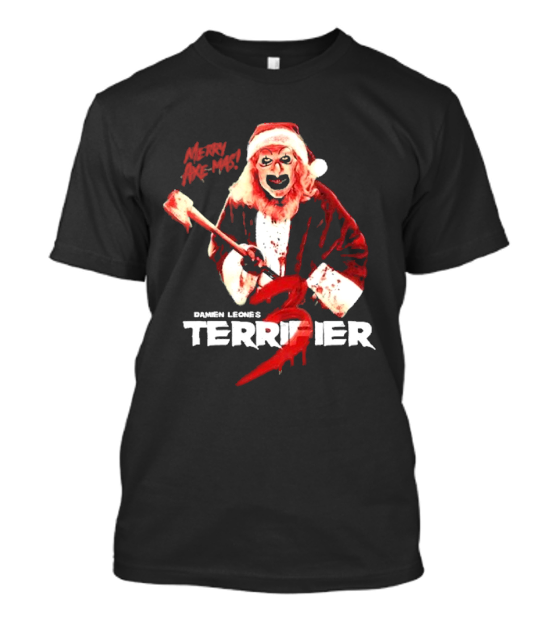 Damien Leone's Terrifier 3 Mery Axe-Mas Red Santa Clown T-Shirt