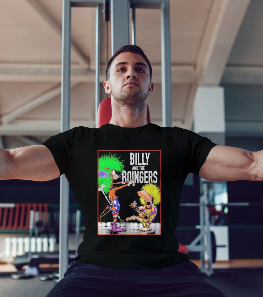 Billy And The Boingers Celebrate Big Hair Era With Great Music Star Stripes And Colors T-Shirt