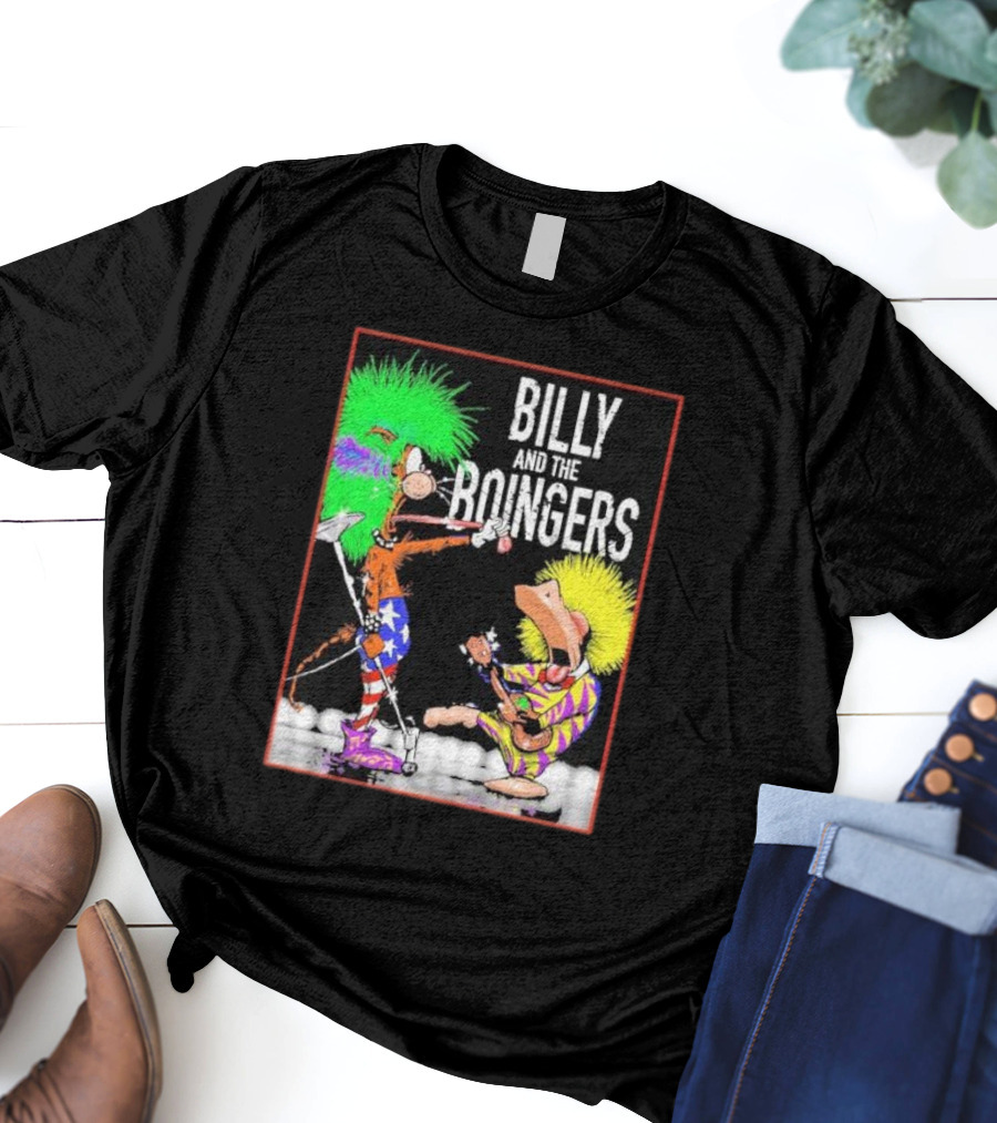 Billy And The Boingers Celebrate Big Hair Era With Great Music Star Stripes And Colors T-Shirt