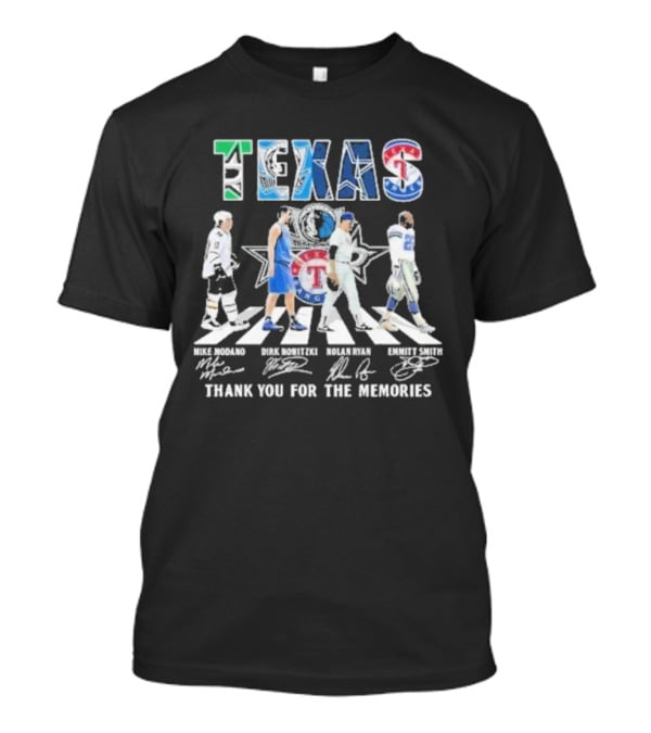 Dallas Stars Mavericks Cowboys Rangers Texas Thank You For The Memories T-Shirt