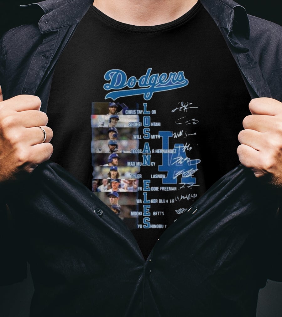 Dodgers Chris Taylor Shohei Ohtani Will Smith Los Angeles Freddie Freeman Mookie Betts Signatures T-Shirt