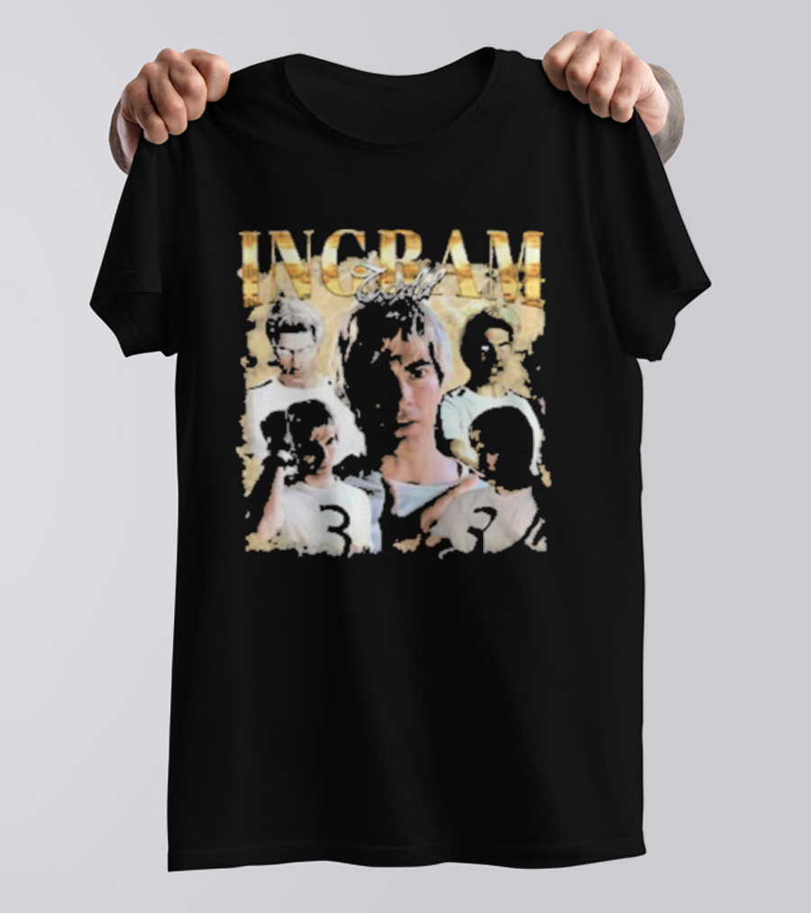Todd Ingram Retro Collage With Gold Text And Number Three T-Shirt