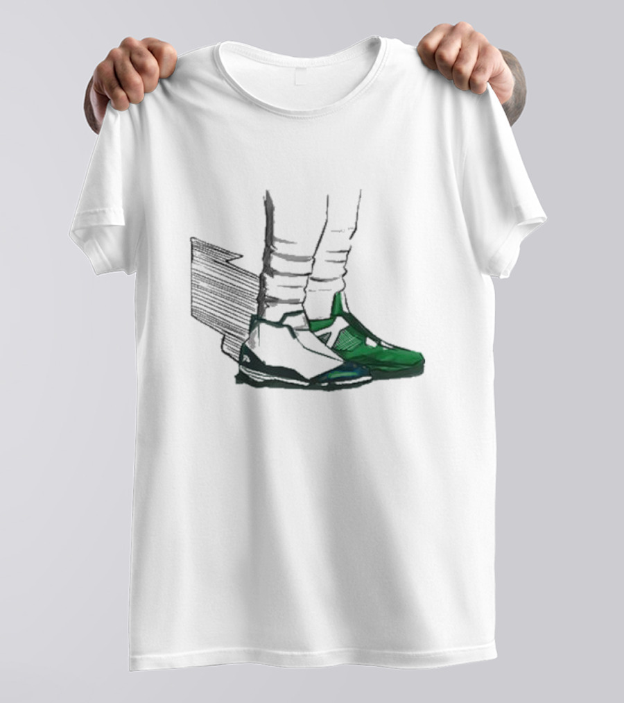 Shoe Game Comfort Colors Green Soccer Sneakers And White Socks T-Shirt