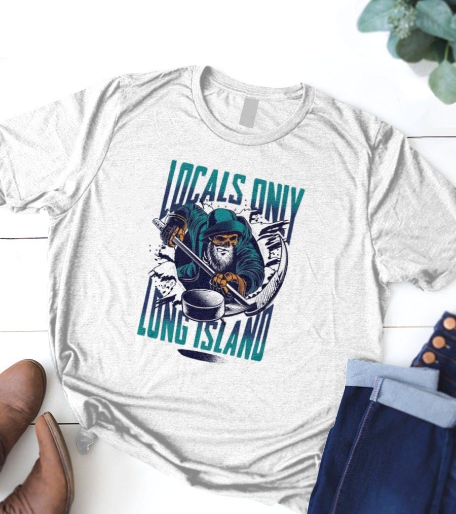 Locals Only Long Island Reaper Hockey Stick Scythe T-Shirt
