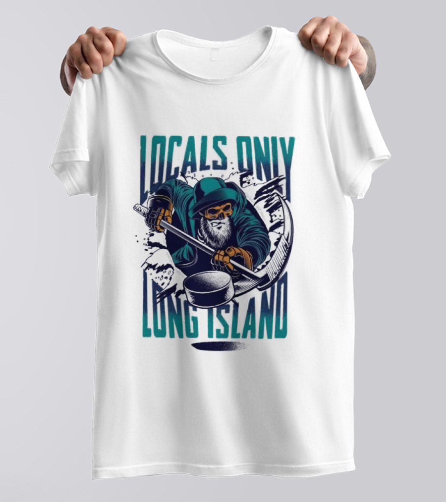 Locals Only Long Island Reaper Hockey Stick Scythe T-Shirt