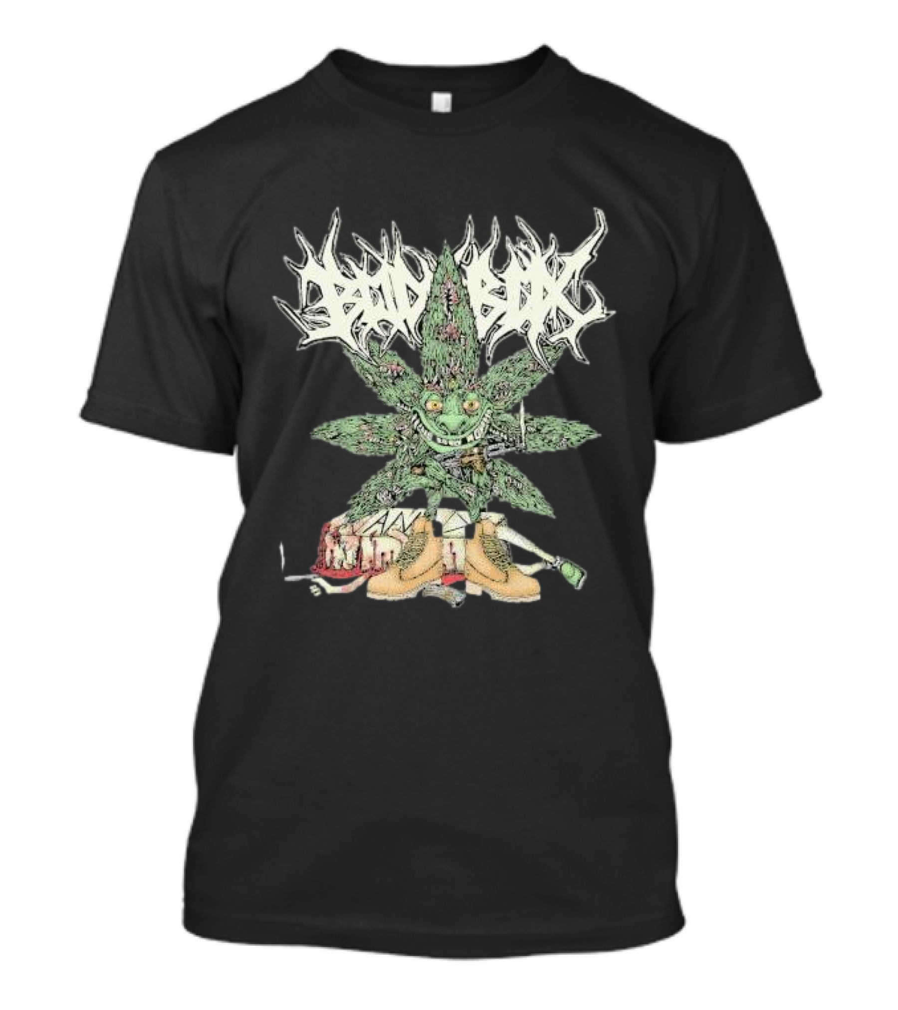 Bodybox Smoke Bars Graffiti Leaf Character Urban Boots T-Shirt