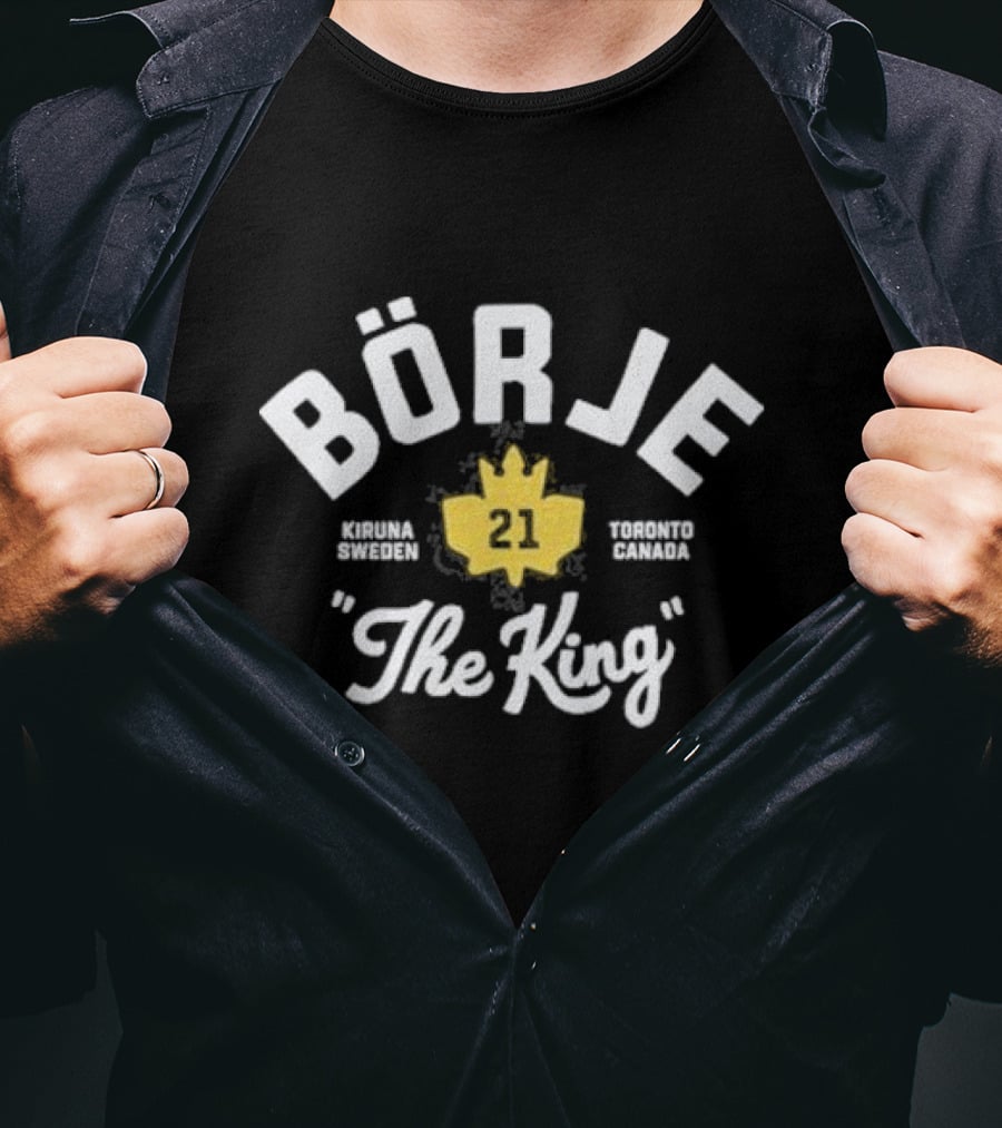 Börje The King 21 Kiruna Sweden Toronto Canada Maple Leaf T-Shirt