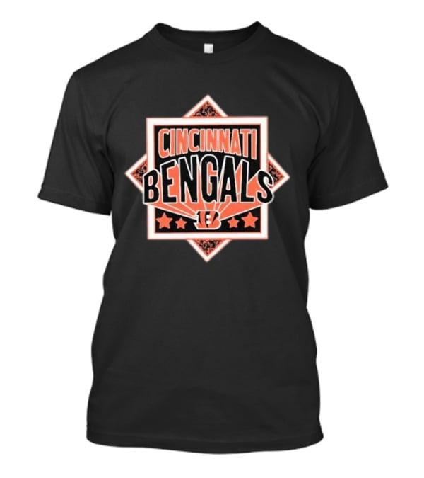 Cincinnati Bengals Stars Five Orange Black Triangles T-Shirt