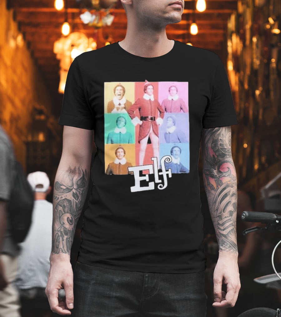 Elf Colorful Pop Art Collage T-Shirt