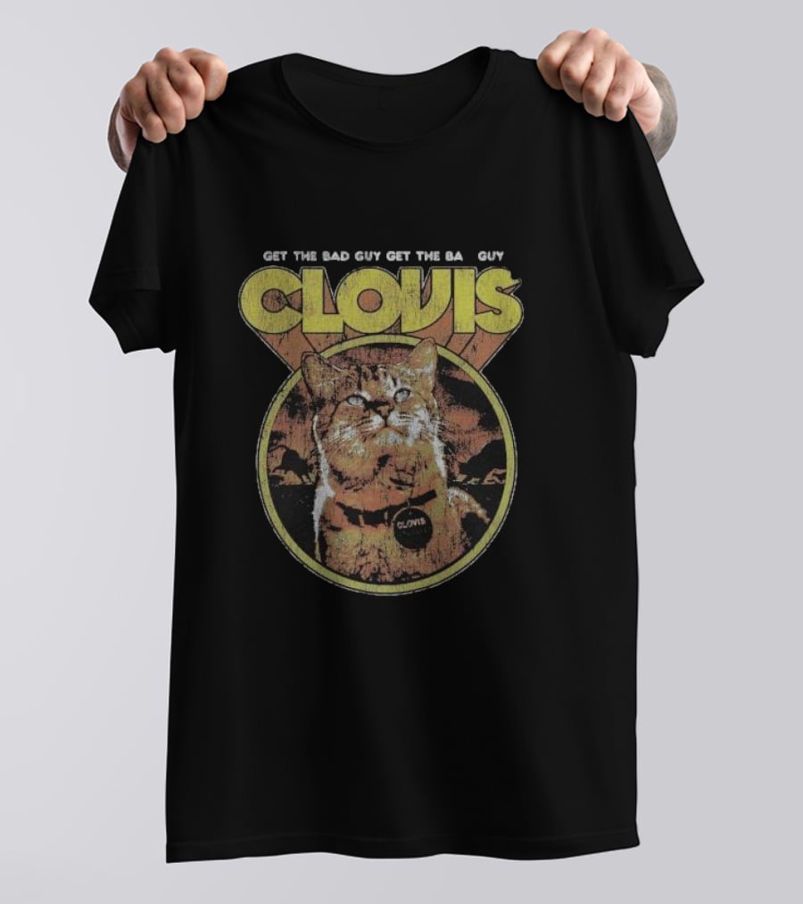 Get The Bad Guy Clovis The Attack Cat Retro T-Shirt