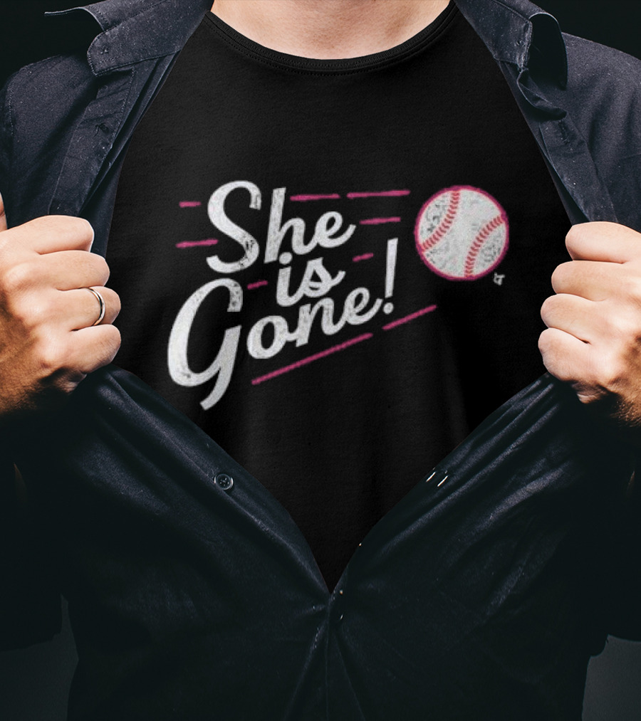 She Is Gone Baseball Los Angeles T-Shirt