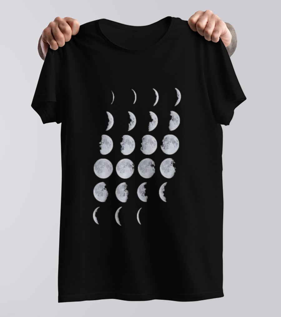 Organic Cotton Moon Phases Lunar Cycle T-Shirt