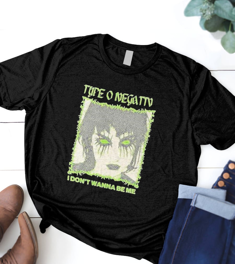 Type O Negative I Don’t Wanna Be Me Green Eyed Gothic Face T-Shirt