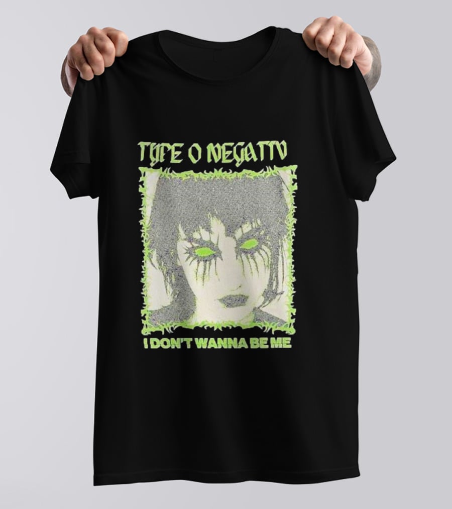 Type O Negative I Don’t Wanna Be Me Green Eyed Gothic Face T-Shirt