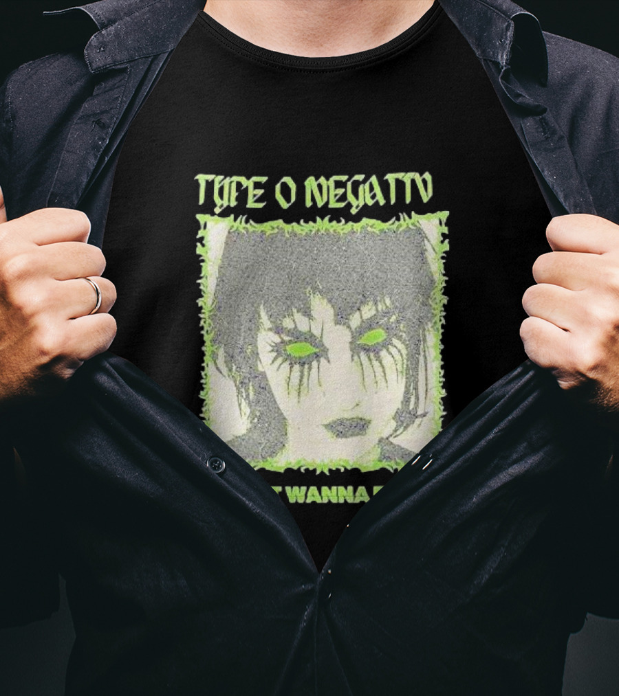 Type O Negative I Don’t Wanna Be Me Green Eyed Gothic Face T-Shirt