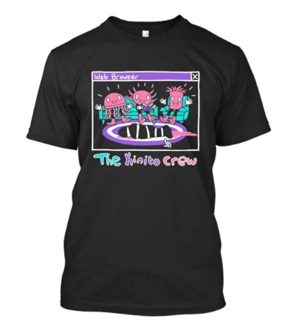 Web Browser The Kinito Crew Fun Cartoon Characters On Couch T-Shirt