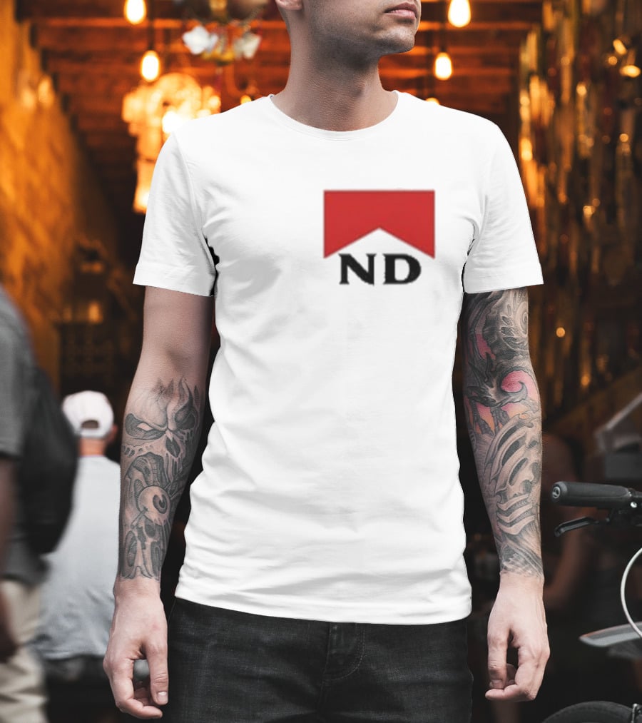 Nicotine Dolls ND Red Marlboro Style Badge T-Shirt
