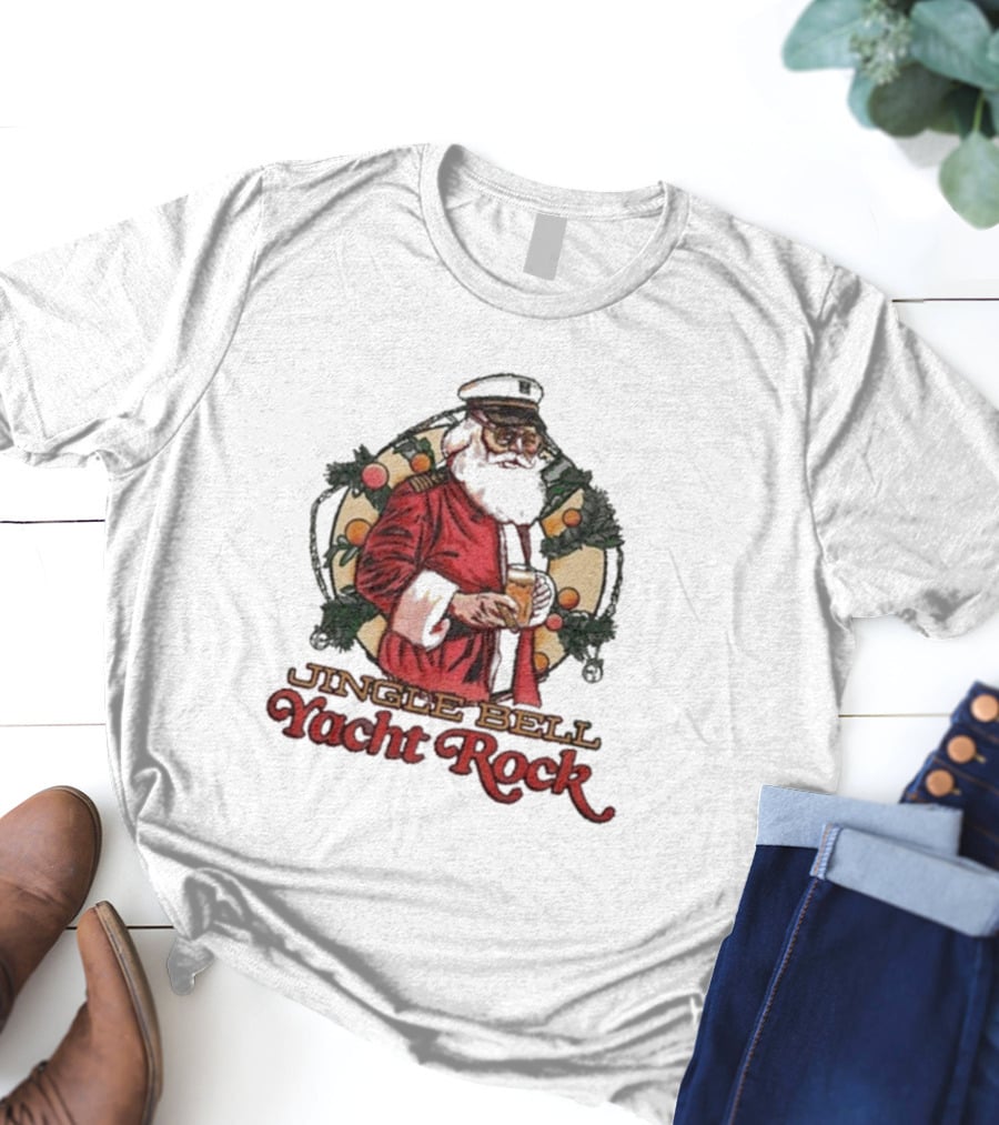Middle Class Fancy Santa Jingle Bell Yacht Rock Christmas T-Shirt