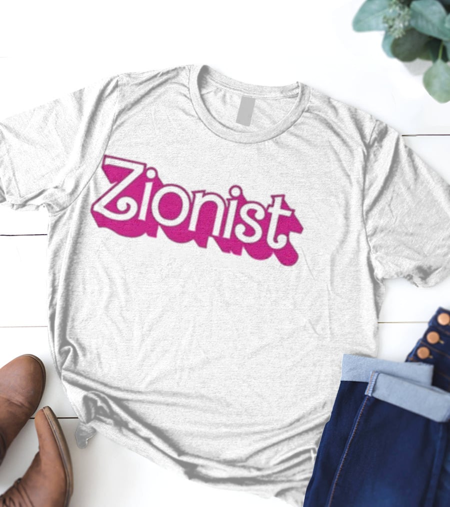 Sloan Rachmuth Zionist Statement Bold Pink Retro Font T-Shirt