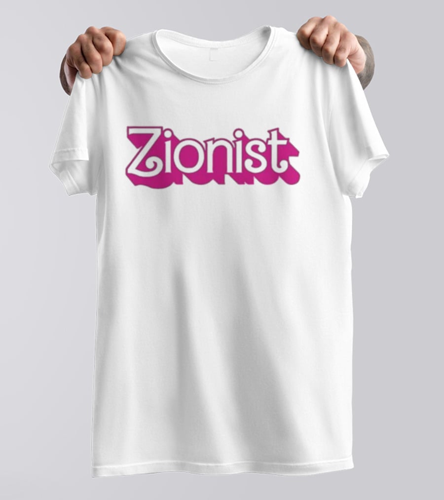 Sloan Rachmuth Zionist Statement Bold Pink Retro Font T-Shirt