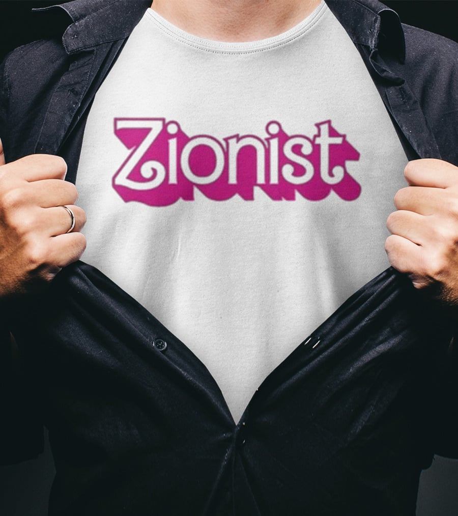 Sloan Rachmuth Zionist Statement Bold Pink Retro Font T-Shirt