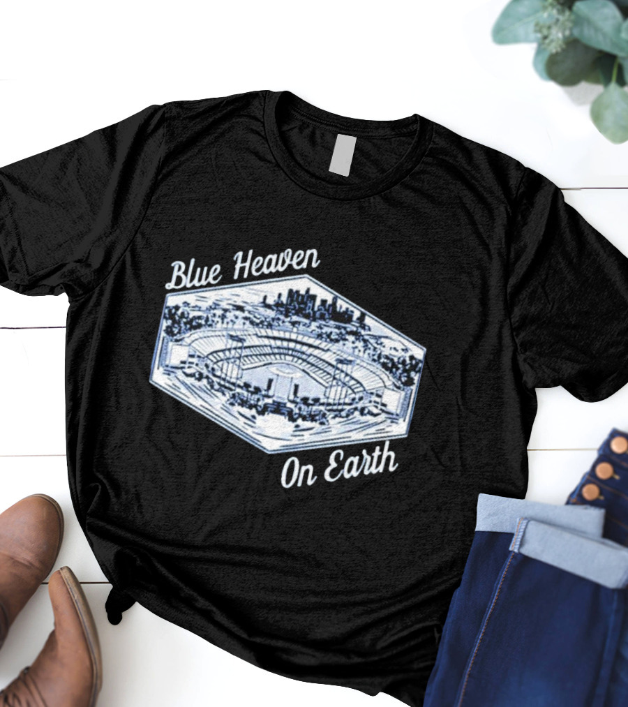 Los Angeles Dodgers Blue Heaven On Earth Stadium Skyline T-Shirt