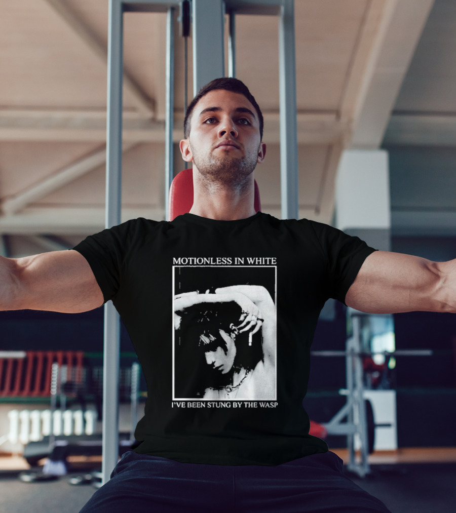 Motionless In White I've Been Stung By The Wasp Monochrome Portrait Image T-Shirt