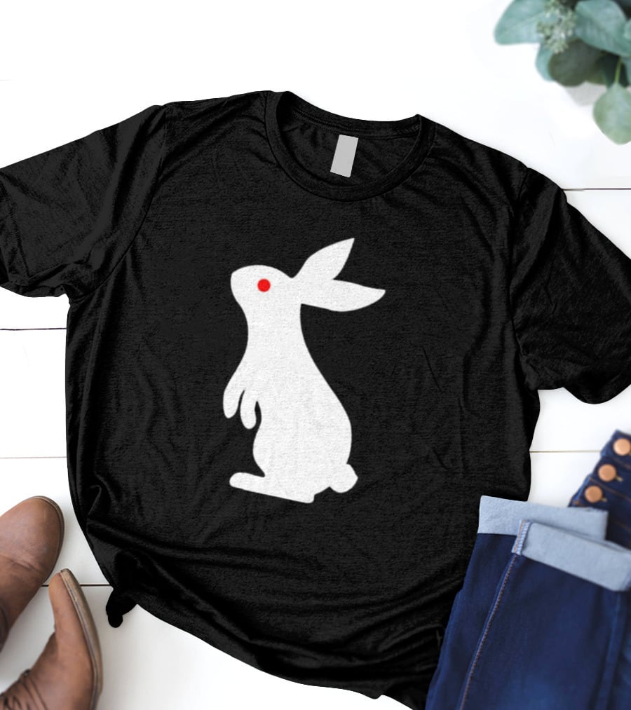 Rabbit Feed Your Head White Rabbit Red Eye T-Shirt