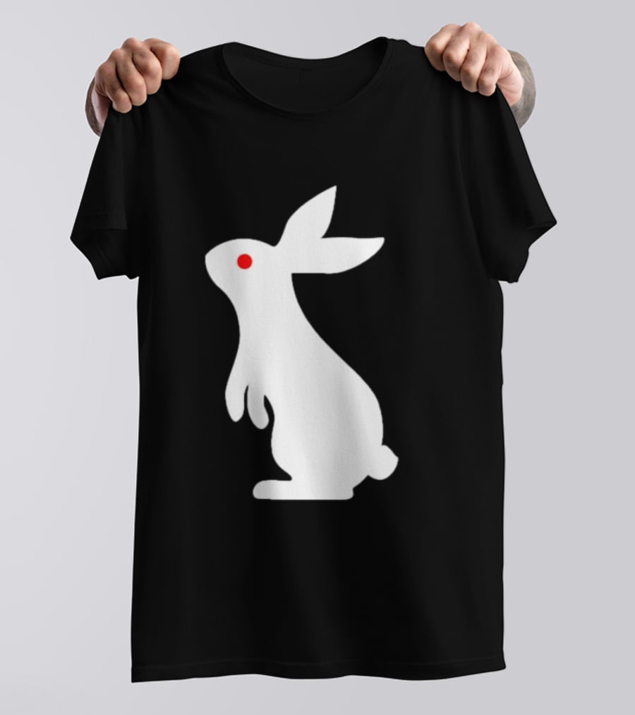 Rabbit Feed Your Head White Rabbit Red Eye T-Shirt