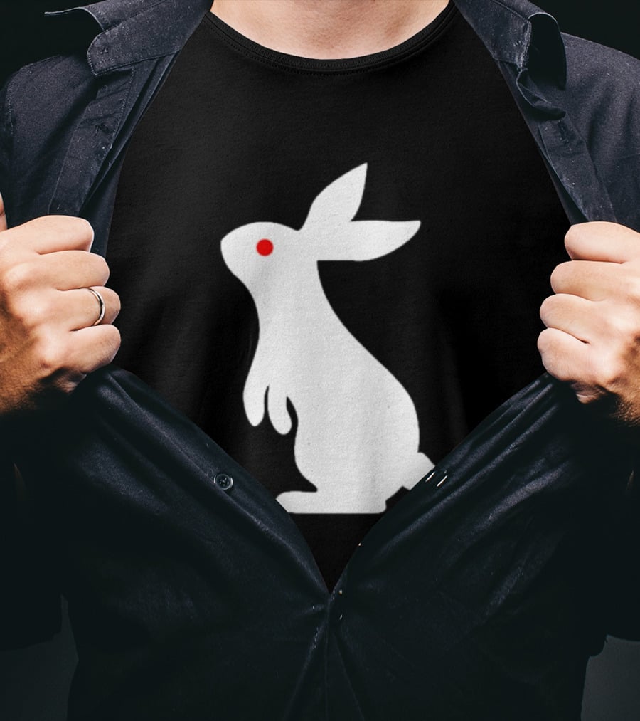 Rabbit Feed Your Head White Rabbit Red Eye T-Shirt