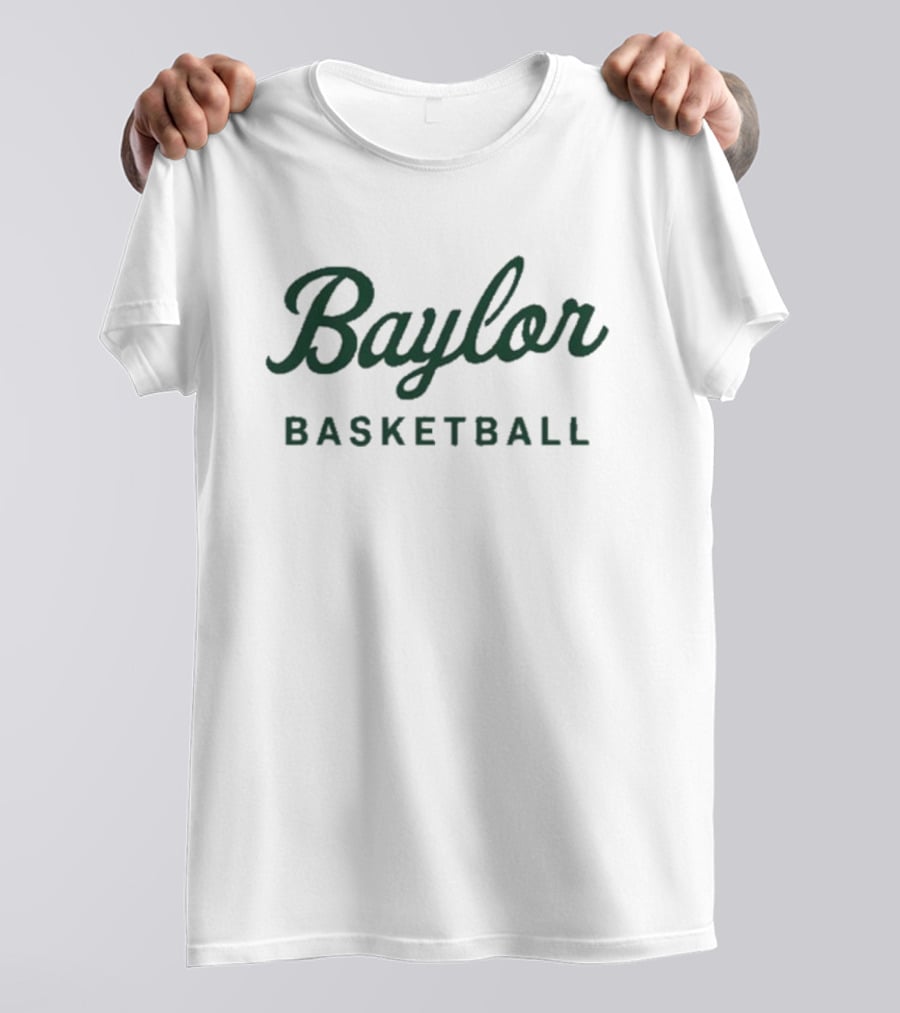 Baylor Basketball Green Text T-Shirt